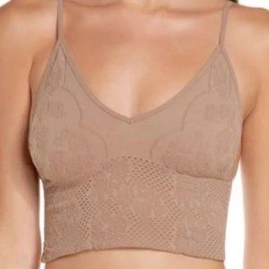 *NWT* Intimately by Free People Candy Textured Seamless Bra, Size M/L, Tan/Sand